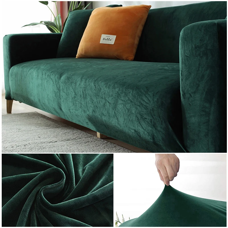 

High Quality Velvet Sofa Cover Living Room Sofa Covers Home Furniture Protector Case Adjustable Sofa Slipcover For 1/2/3/4 Seat