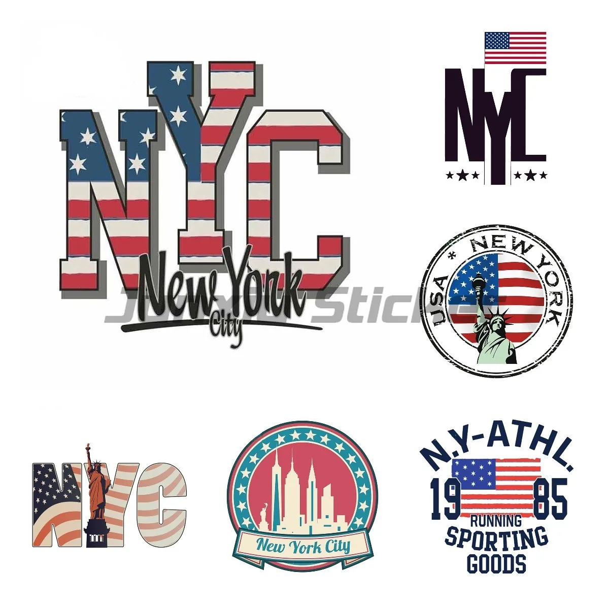 

New York City USA DIY Decal Motorcycle Car Stickers 3D Waterproof Decor Suitable for VAN RV SUV