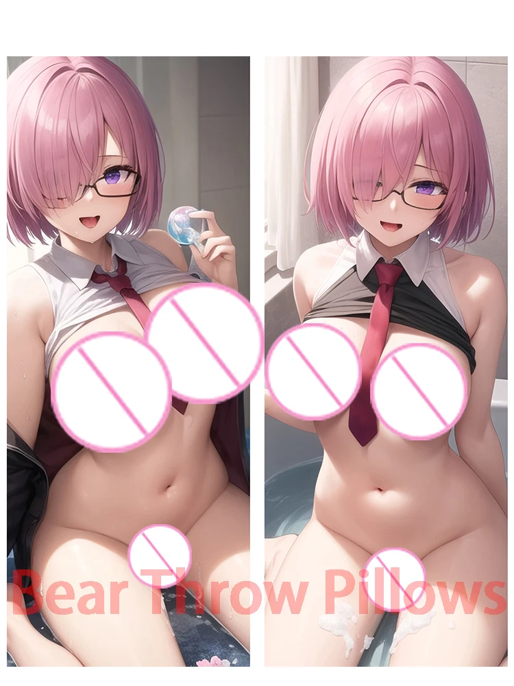 

Dakimakura anime Mashu Kyrielight FGO AI Illustrations Large Breasts Double-sided Print Life-size body pillows cover Decoration