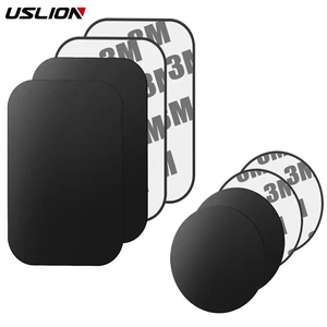 uslion magnetic metal plate for magnetic car phone holder universal iron sheet sticker stand mobile phone magnet holder mount free global shipping