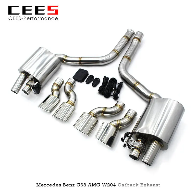 

Выхлопная труба CEES Catback для Mercedes-Benz C63 AMG W204 6,2 2012-2015, глушитель выхлопной трубы 304, выхлопная система из нержавеющей стали