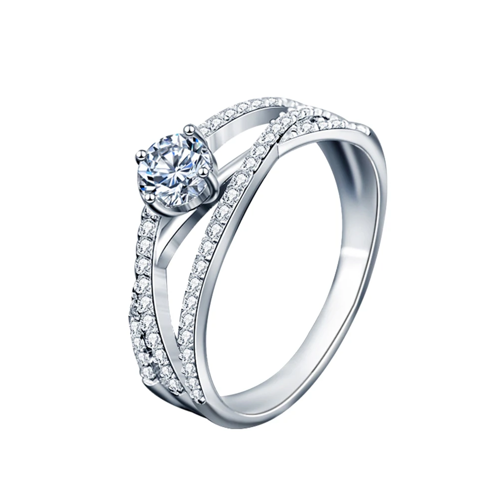 

New 925 Silver Lives Three Worlds 50 Points Mulberry Stone Cross Ladies Ring With Romantic Fit for Pandora for Women Gifts