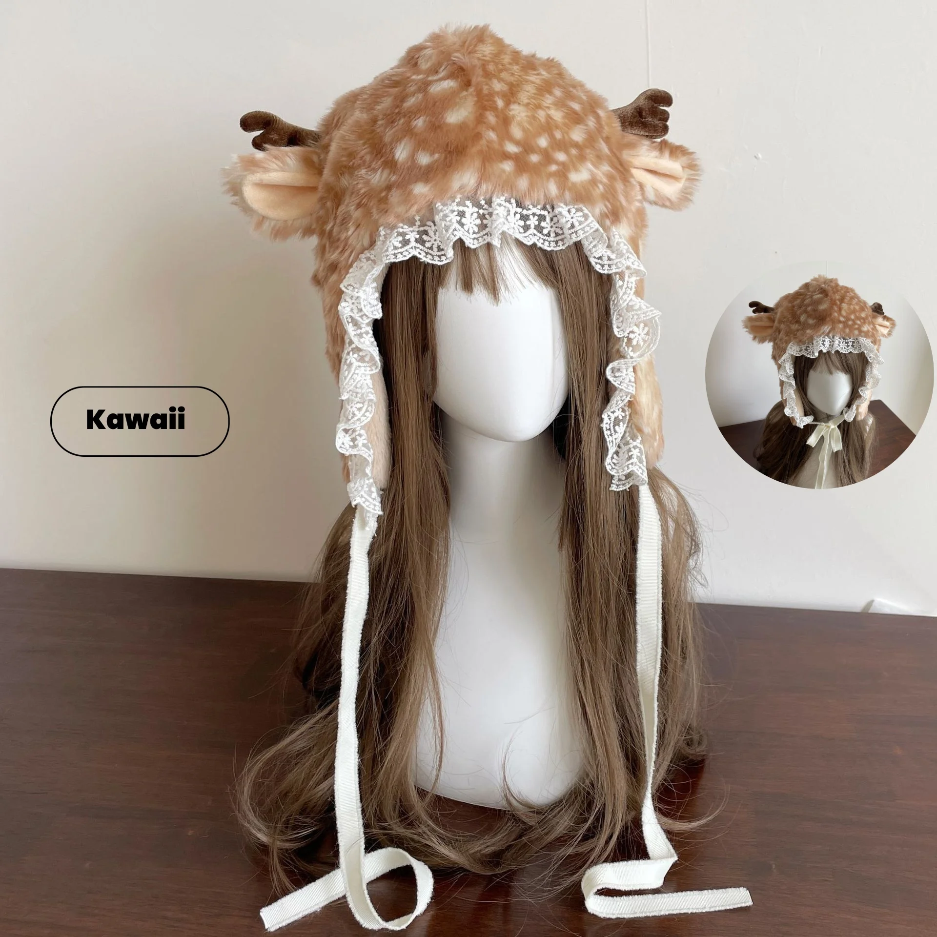 Женская зимняя шапка из искусственного меха с ушками ягненка, цвета в ...