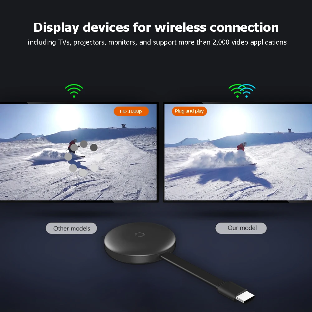 ТВ-приемник G12 1080P HDMI Wi-Fi для Google Chromecast 3 2