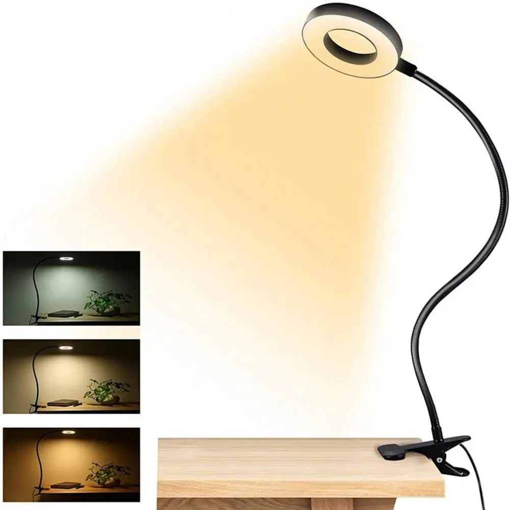 

Table Lamp Useful Eye Protection 2 Colors Clip on LED Desk Lamp Selfie Fill Light for Home