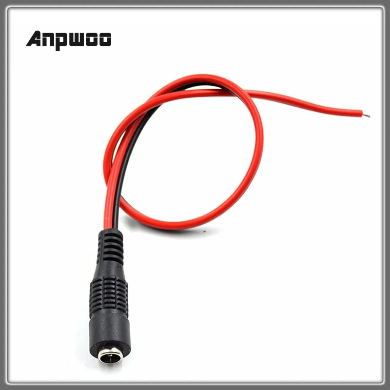 

5.5*2.1mm Female DC Power Plug Connector CCTV PSU Pigtail CABLE Jack 12V for CCTV Security Camera connector Anpwoo DC02-F