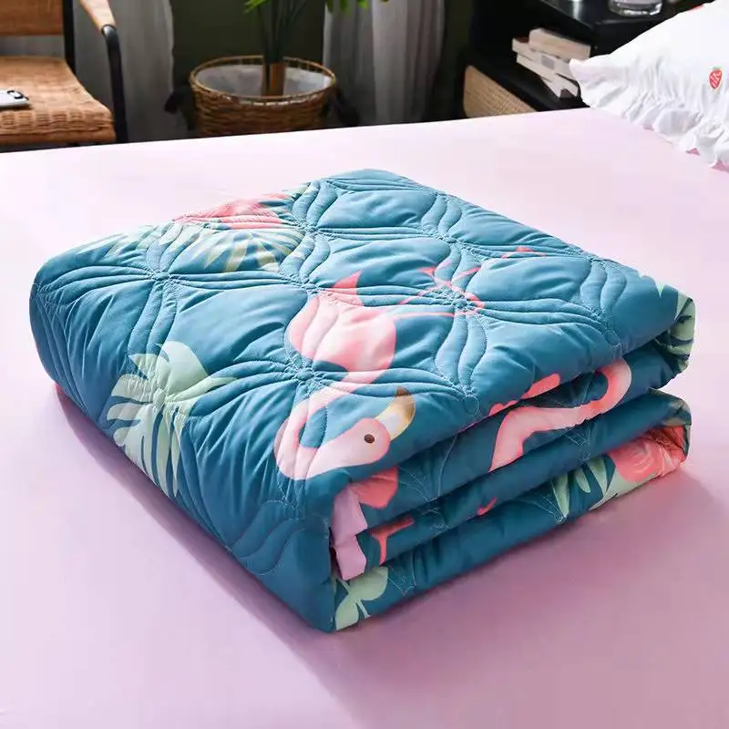 

Summer Blanket Washed Cotton Quilt Soft Lovely Printed Air Conditioning Quilt Washable Bed Cover Adult Children Bedding