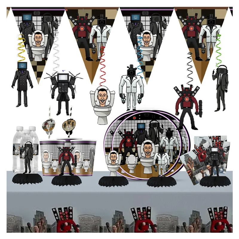 Игра Skibidi Туалет Забавный сюрприз Украшение на день рождения Праздничные