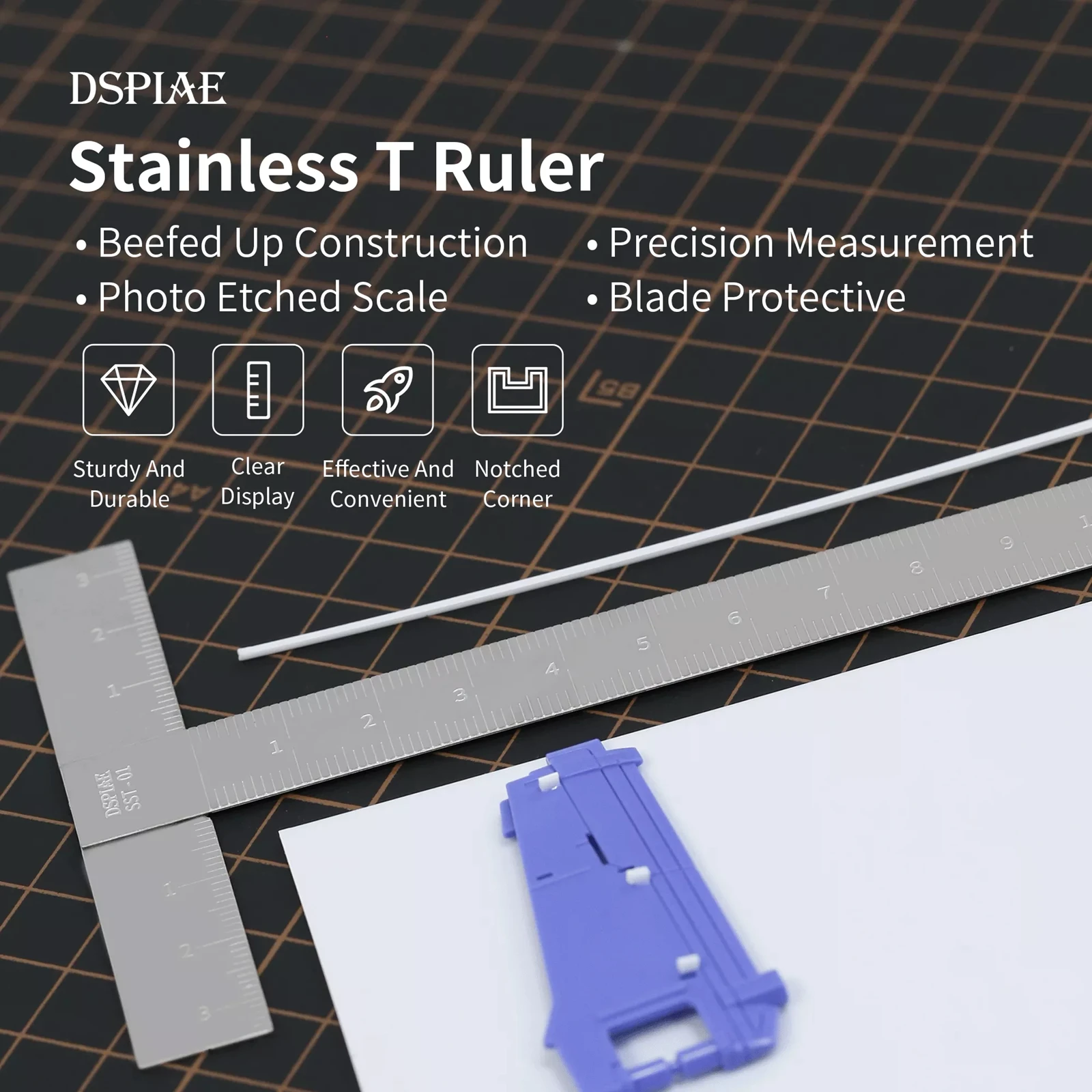 

DSPIAE SST-01-Stainless T Ruler Gaoda Model Drawing Tools