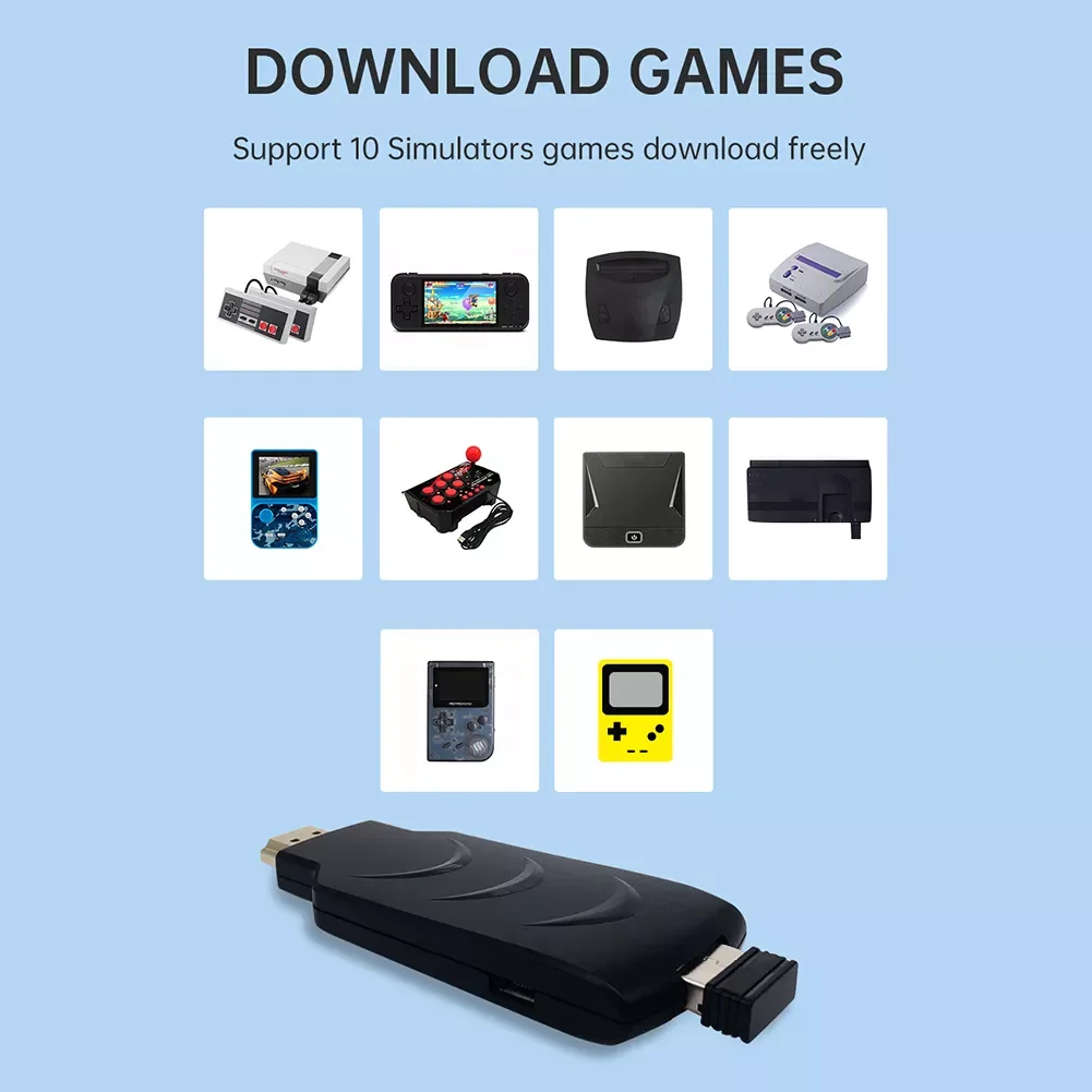Классическая игровая консоль M8 2,4G, 14000 + игр, поддержка 9 эмуляторов, подключи и играй, для телевизионных выходов 4K, подарки для детей и взросл...