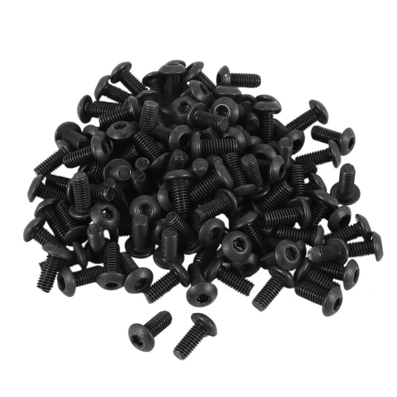 

M3x7мм Резьбовая Кнопка головка Шестигранная головка винтовой болт 100 шт.