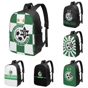 Maccabi Haifa Fc Travel Laptop Backpack Bookbag with USB Port College School Computer Bag for Women  in USA (United States)
