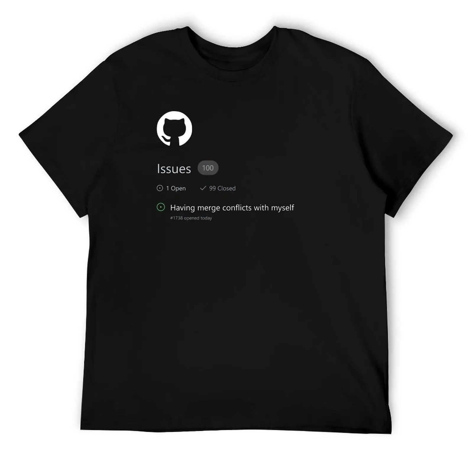 Фото Github Issue - Having merge conflicts with myself Футболка мужская 100% хлопок люксовый бренд аниме футболки для мужчин Футболка №1