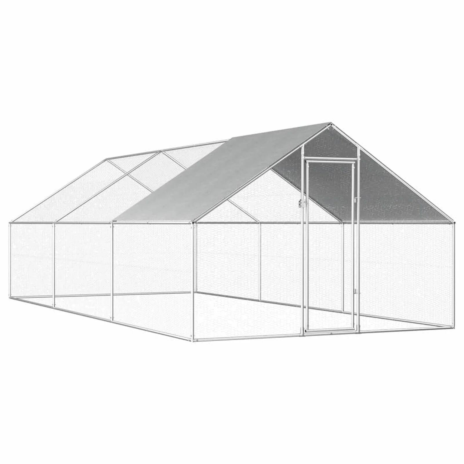 

Outdoor Chicken Cage 9'x19.7'x6'3" Galvanized Steel