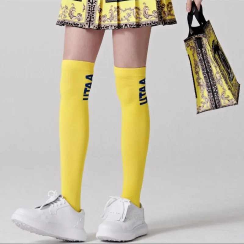 Golf women's stockings long tube knee socks outdoor sports combed cotton women's stockings white stockings