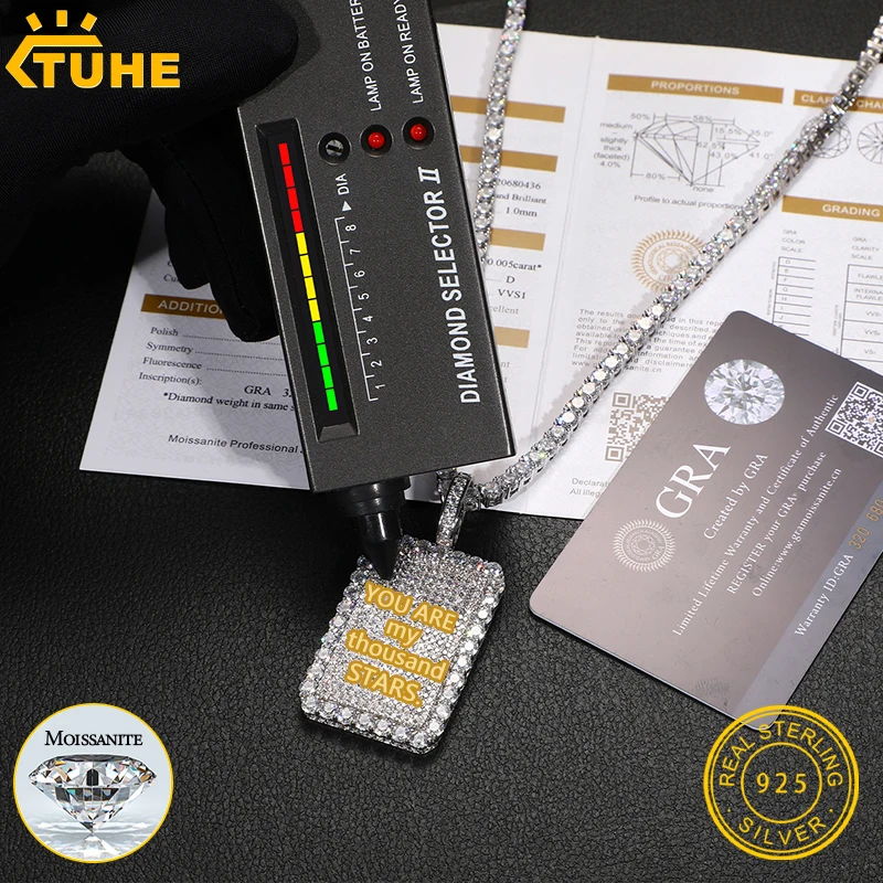 Квадратная подвеска под заказ из серебра 925 пробы для мужчин кулон с изображением