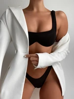 2022 new sexy v bar underwired bikini female swimsuit women swimwear 2 pieces set brazilian bather solid push up low waist rose