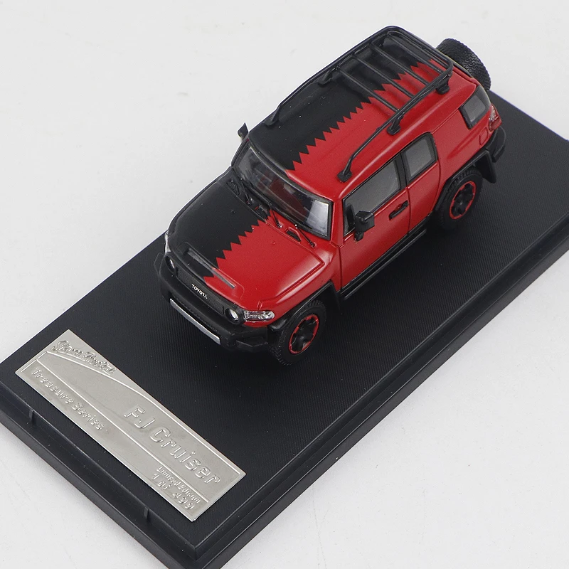 

Stance Hunters 1/64 Toyota FJ Cool Roadze XJ10 alloy off-road vehicle SUV car model red and black color matching