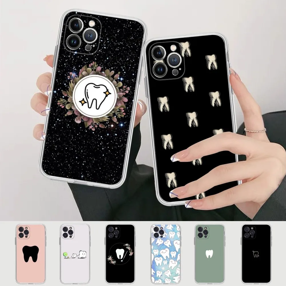 

Tooth print Phone Case For iPhone 15 14 11 12 13 Mini Pro XS Max Cover 6 7 8 Plus X XR SE 2020 Funda Shell