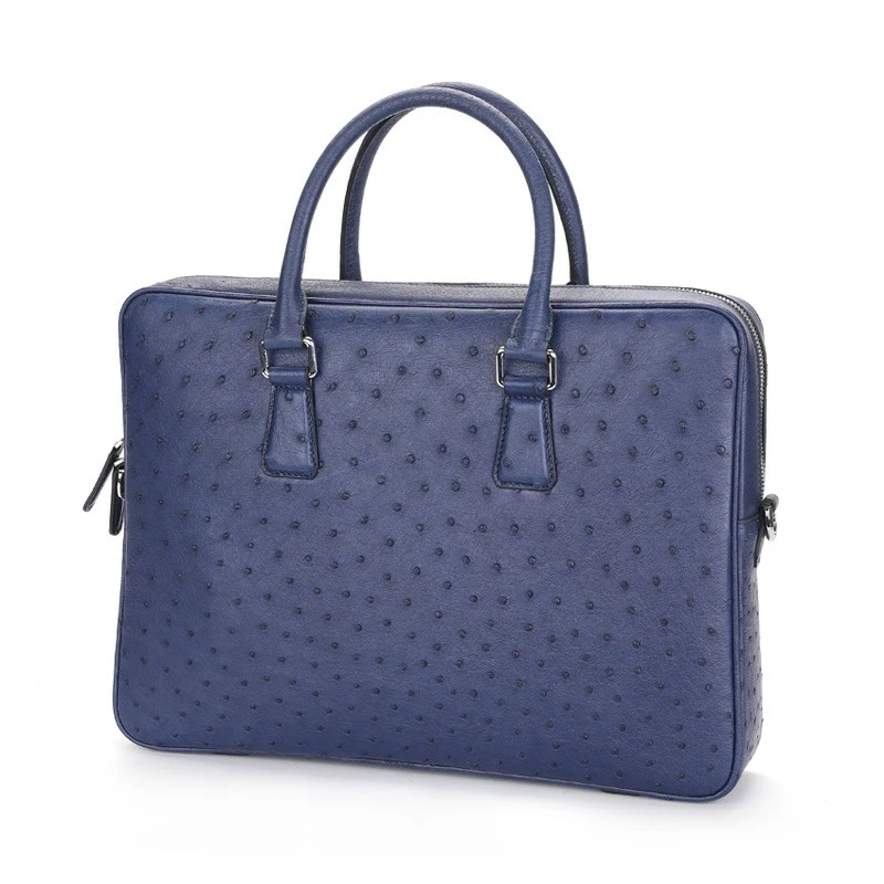 New men's designer bag genuine leather briefcase business fashion casual handbag one shoulder straddle briefcase High-quality