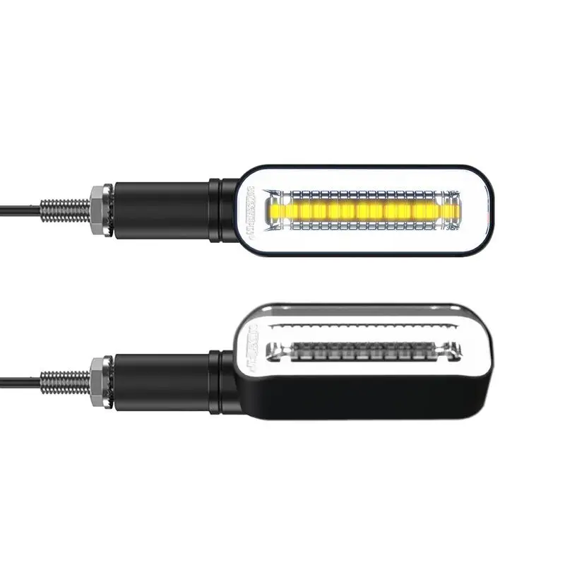 

Motorcycle Turn Signal Light LED Chips Flashing Indicator Lamp With Rubber Lamp Handle Warning Effect For Night Cycling Riding