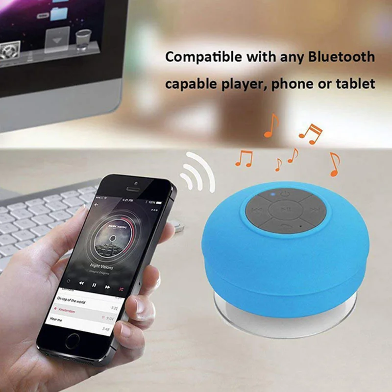

Портативный Bluetooth-динамик, беспроводной водонепроницаемый динамик для душа, s-динамик для телефона, Bluetooth-сабвуфер, Громкий динамик для автомобиля, громкий динамик