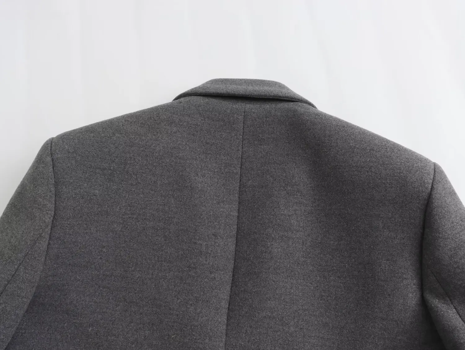 TRAFZA элегантный серый офисный блейзер женский однотонный пиджак с лацканами и