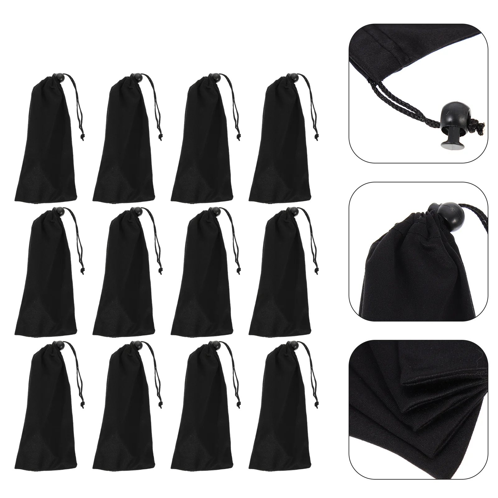 

12 Pcs Bracket Portable Glasses Pouch Glasses Black Convenient Multi-function Bag Black Eyeglass Organizer