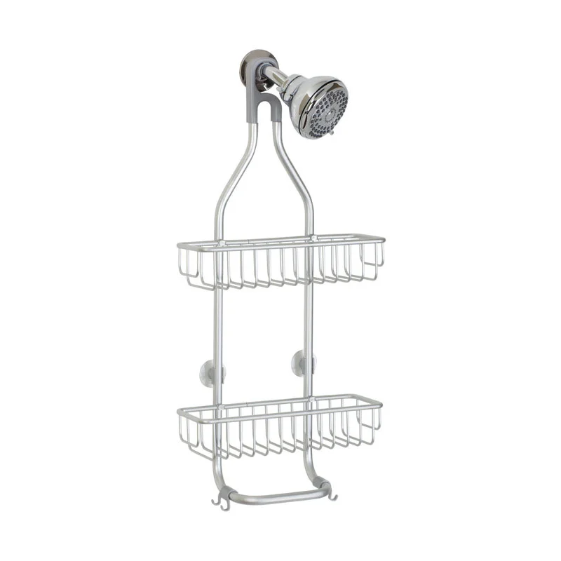 

26.5 in. H x 5-1/4 in. W x 12 in. L Silver Shower Caddy