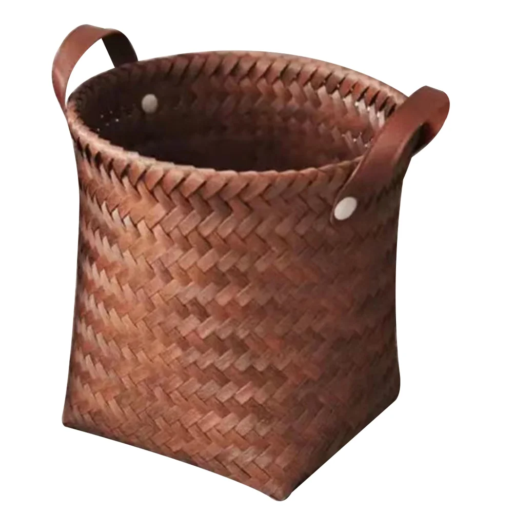 

Basket Storage Woven Organizer Rattan Drawer Honeycomb Hamper Can Bread Trash Wicker Bin Willow Organizinglaundry Clothes Picnic