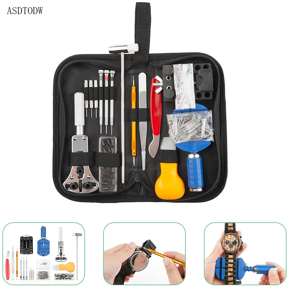 Watch Repair Tool Kit Professional Spring Bar Band Link Pin Tools Set with Carrying Case | Hand Sets