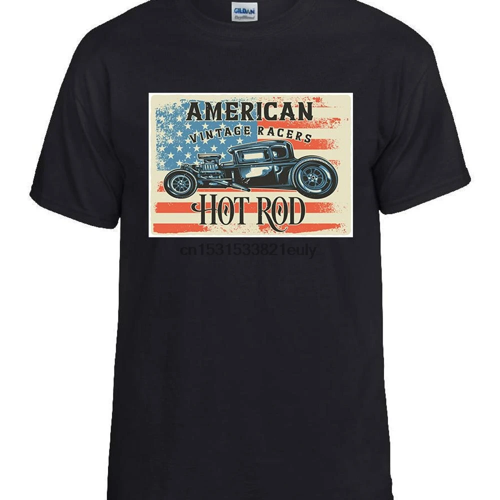 Фото TX American Vintage Hot Rod Мужская Женская футболка унисекс (S 5XL) №1