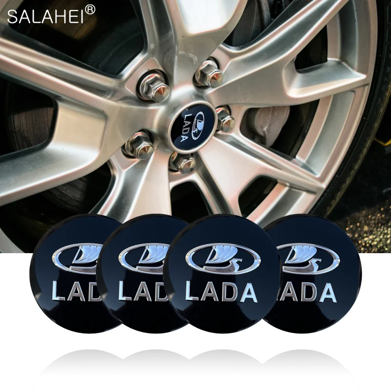 

4Pcs 56mm Car Wheel Center Hub Cap Cover Sticker Decal For Lada Logo Vesta Xray Largus Granta Niva Kalina Priora Vaz Samara 2110