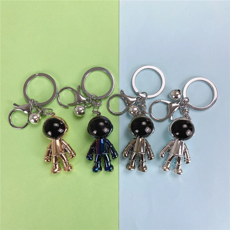 

3D Fashion Creative Space Robot Metal Keychain Couple Friends Gift Men's Car Keychain Ladies Backpack Keychain
