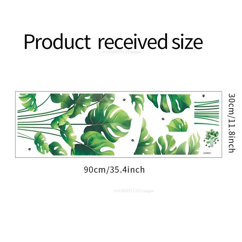 Новые большие тропические зеленые растения наклейки на стену листья растений