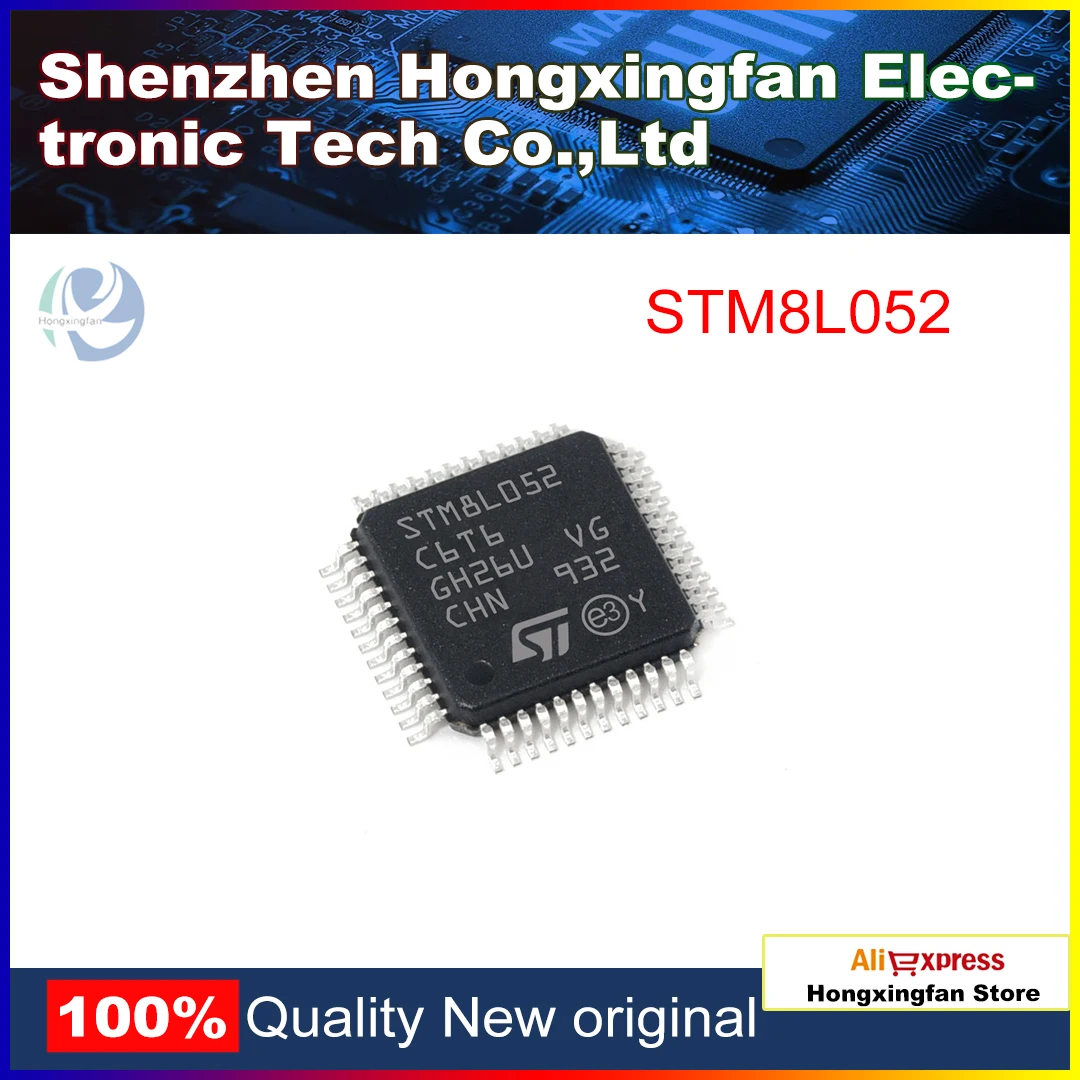 10PCS STM8L052C6T6 8-bit microcontroller MCU Integrated Circuit BGA