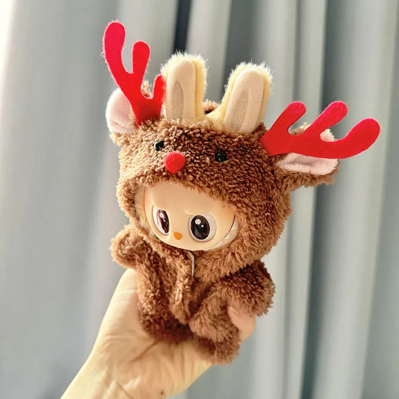 17 см Labubu I II Idol Dolls Симпатичная мини-плюшевая кукла Одежда Корея Kpop Exo Куклы