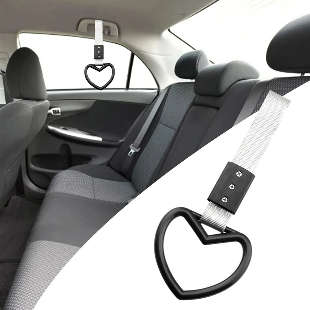 

100% Brand New Black Heart Tsurikawa Ring Handle Belt Subway Bus Car Drift Charm Electrostatic Ring