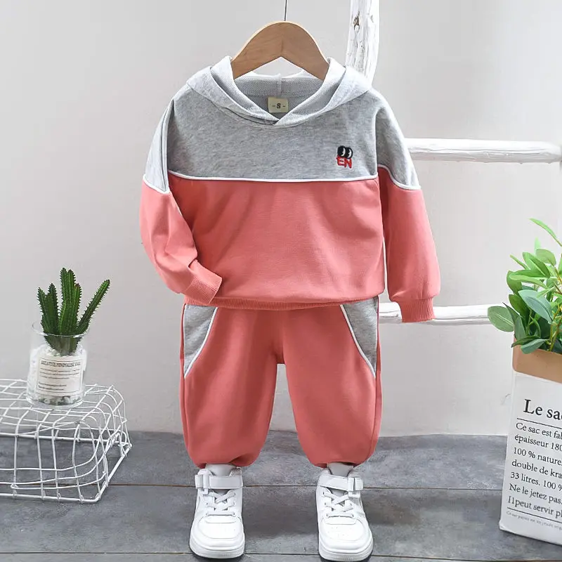 

Spring Autumn Children Baby Boys Clothes Cotton Patchwork Hoodies Pants 2Pcs/sets Infant Kid Fashion Toddler Casual Tracksuit