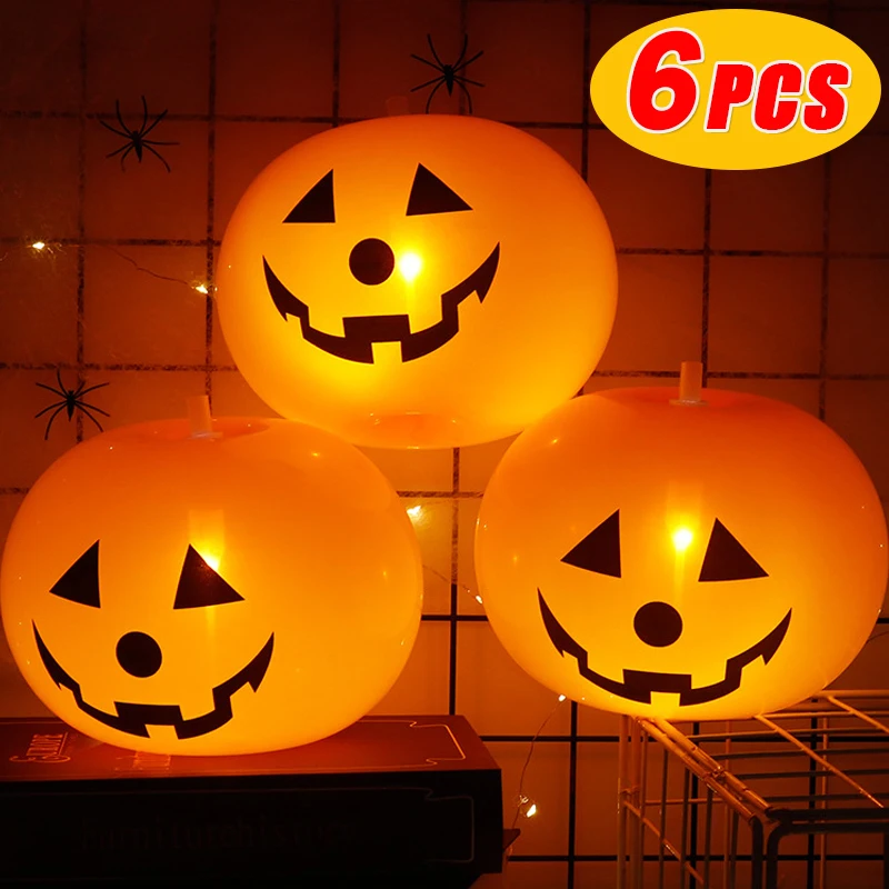 

6/1 шт., латексные надувные шары в виде тыквы