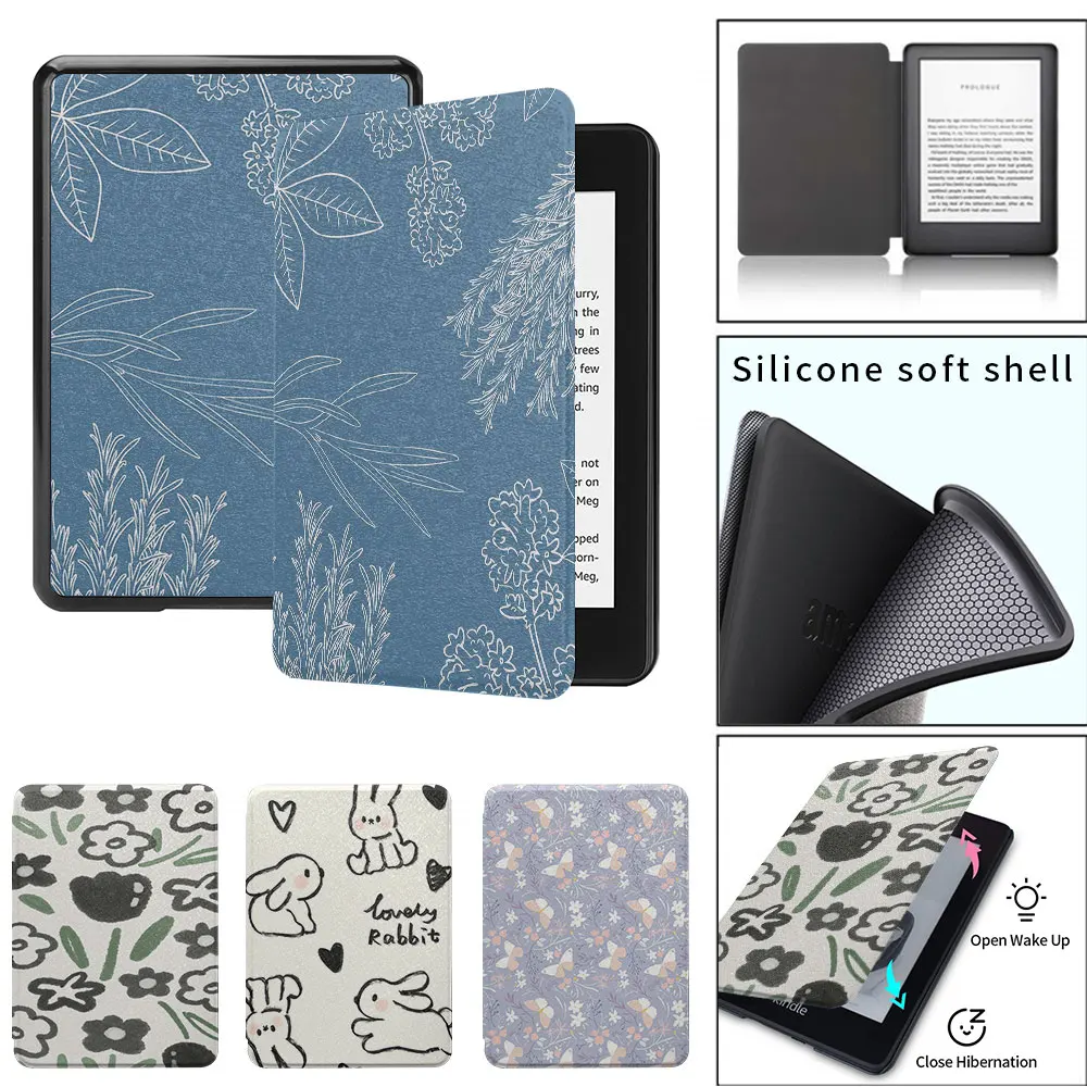 Kindle чехол paperwhite5 TPU кожаный телефон 2022kindle Youth Edition силиконовый мягкий funda 2021 11-е 8-е
