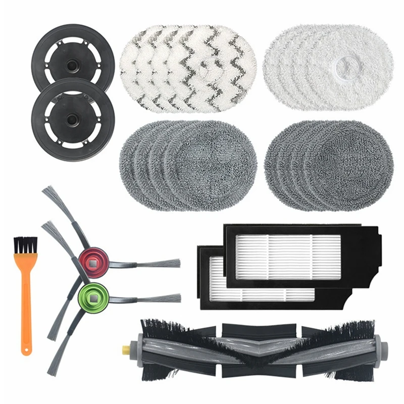 

24Pcs For Ecovacs Deebot X1 Turbo/ Omni Robot Vacuum Cleaner Main Side Brush Mop Cloth HEPA Filter Accessories Kit