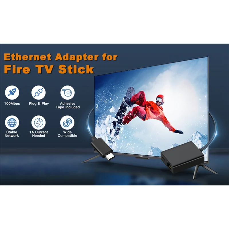 Сетевая карта Micro-USB Ethernet-адаптер на 100 м для маршрутизатора Ethernet-переключателя 4K