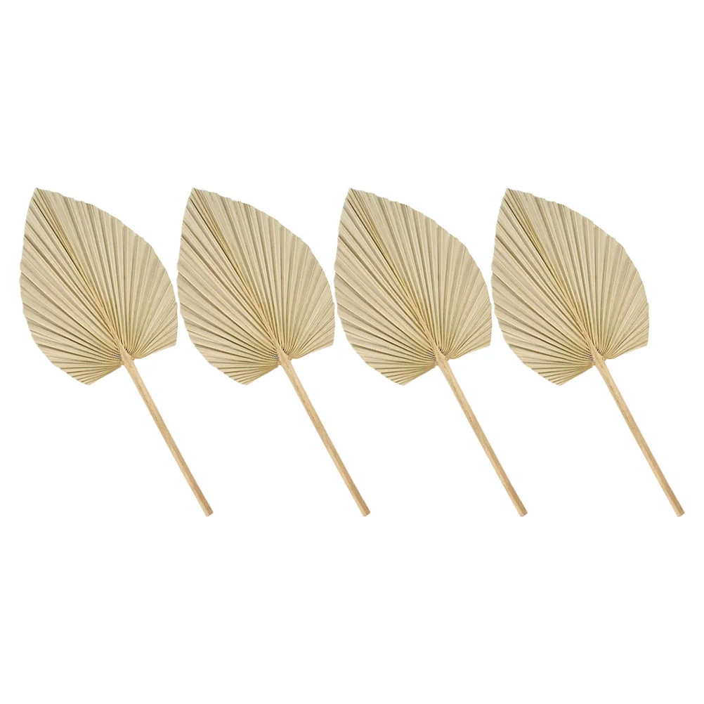 

4 Pcs Dried Palm Spears Home Decoration Dried Fan Palm Leaves Hawaii Ornament Palm Leaf Decoration Dry Leaves Dried Palm Fans