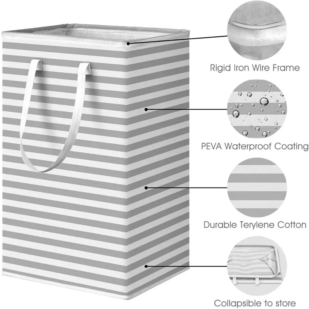 

75L Laundry basket Large Clothes storage Basket with Extended handle for Storage basket Toys in Bedroom Foldable Hamper