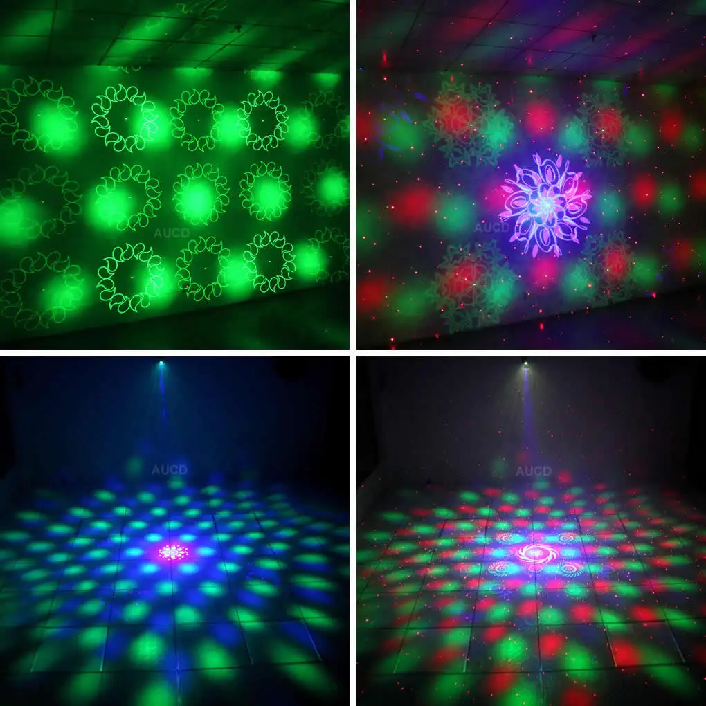Mini Portable RGB Galaxy Lamp Starry Sky Music Light Projector Strobe Laser For Home Car Party Nightlight Wireless Control Gift