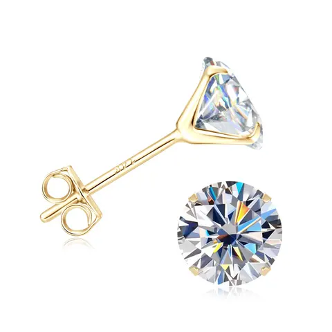 Серьги-гвоздики IOGOU из золота 14к с муассанитом