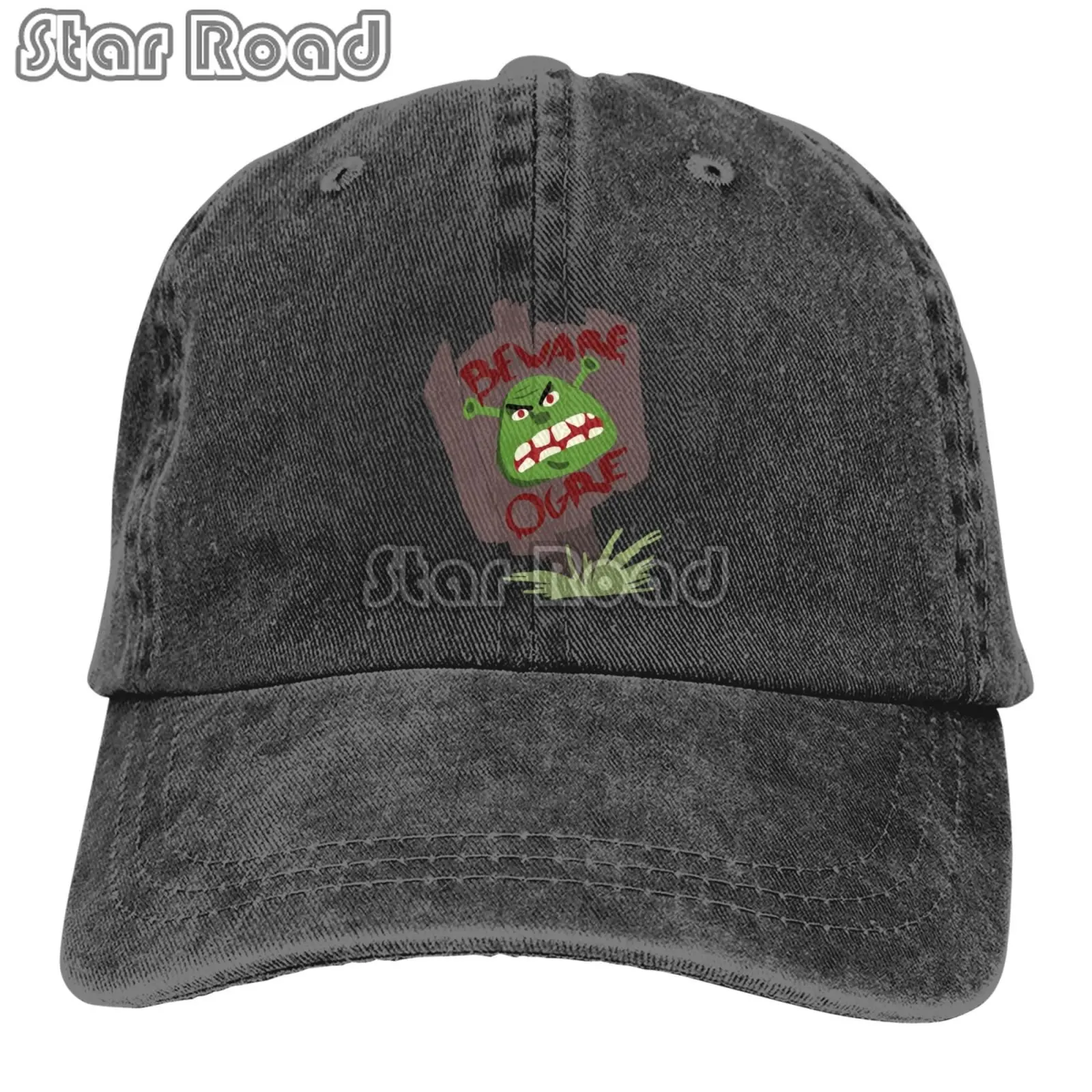 

Shrek Blind Mouse Fantasy Movie Multicolor Denim Hat Peaked Women's Baseball Cap Beware Ogre Personalized Visor Protection Hats