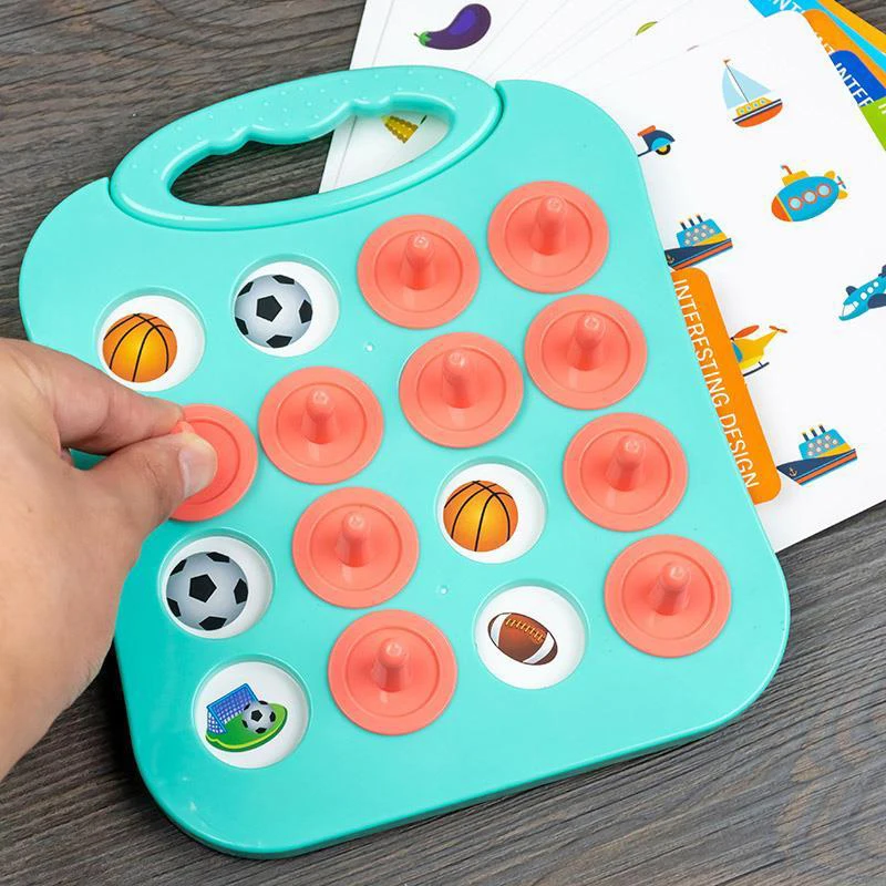 

Children Learning Education Puzzle Toy Memory Focusing Training Turning Over Memory Chess Matching Game Shapes Toys Kids Gift