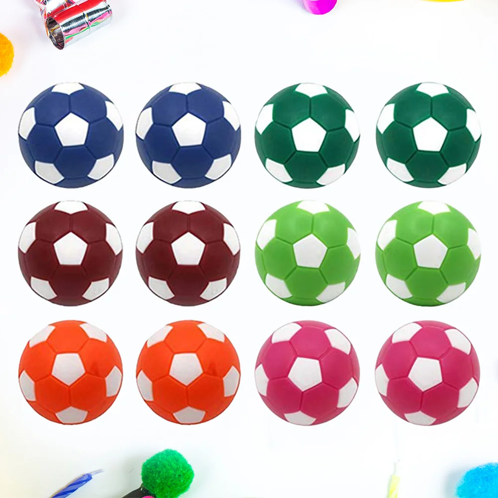 

12pcs Table Soccer Foosball Replacements Colorful 36mm Table Soccer for Home Official Tabletop Games Balls Set